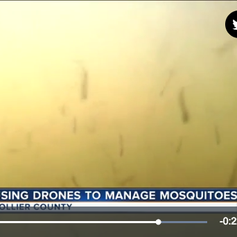 Splash Drone waterproof drone being used for mosquito control