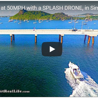 Boat Chase Filmed with Splash Drone