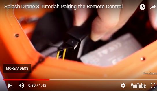Correct Pairing of the Splash Drone 3 to the Remote Control