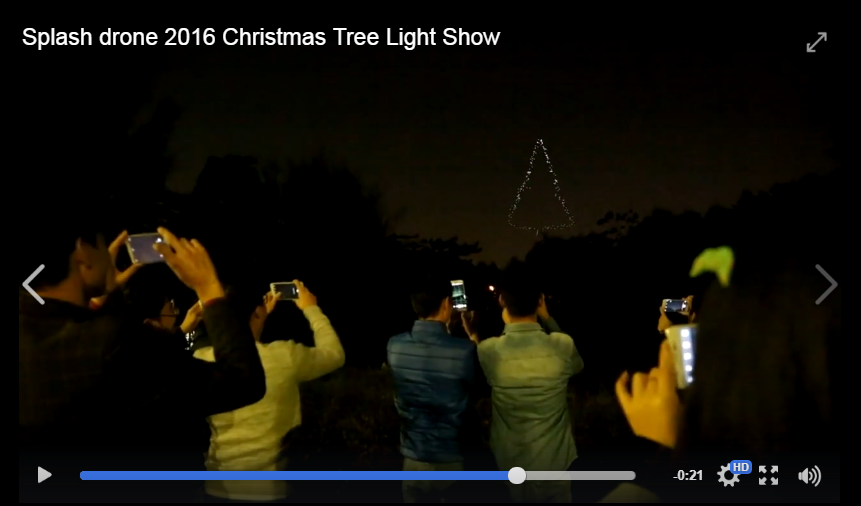 Splash Drones at a Christmas Light Show