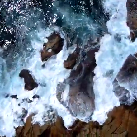 Splash Drone 3 Through The Rocks and Sea